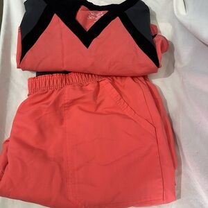 Sanibel Scrub Set Peach & Gray Size 3X | Comfortable Plus Size Medical Uniform